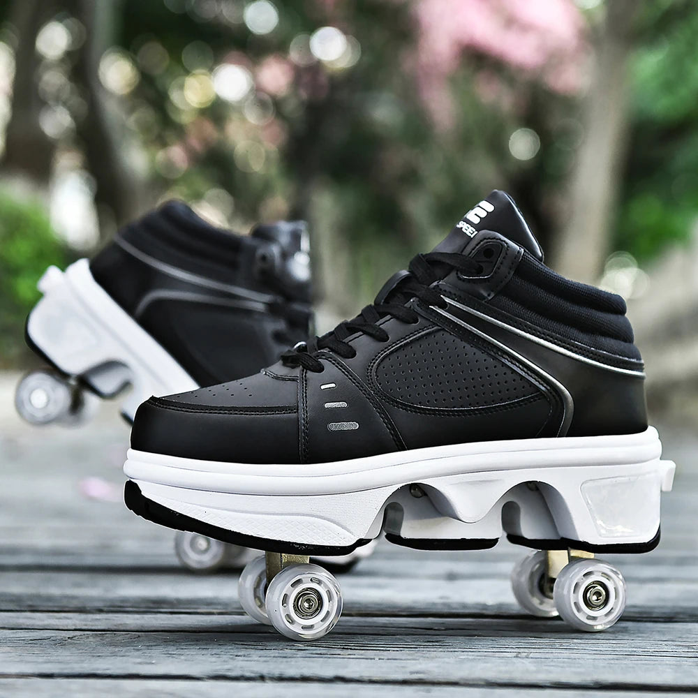 Roller Skate Shoes With Glow iIn Dark LED