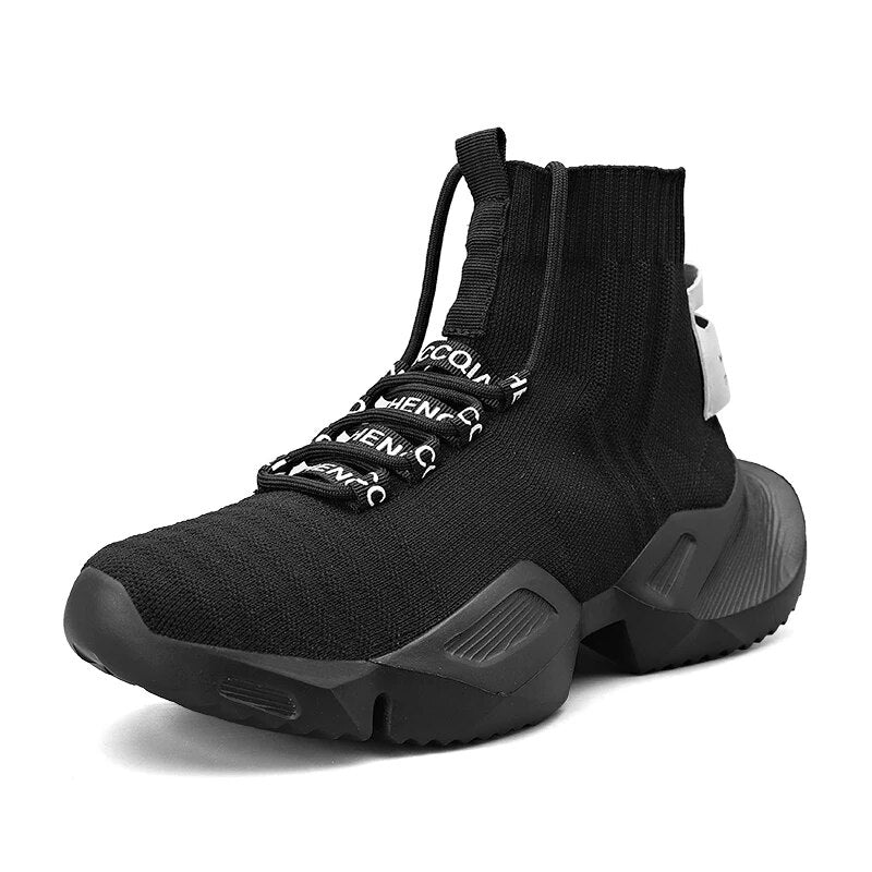 Casual Comfortable Lace-Up Lightweight High Top Mesh Man's Sneakers