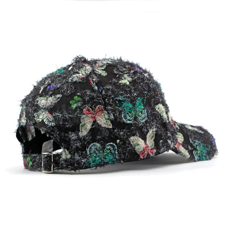Unisex Embroidered Butterfly Baseball Cap – Adjustable Cotton Summer Hat for Women, Men & Kids
