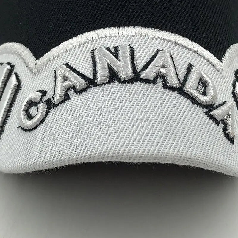 Unisex 3D "Canada" Embroidered Adjustable Baseball Cap – Cotton Casual Fitted Hat for Men & Women