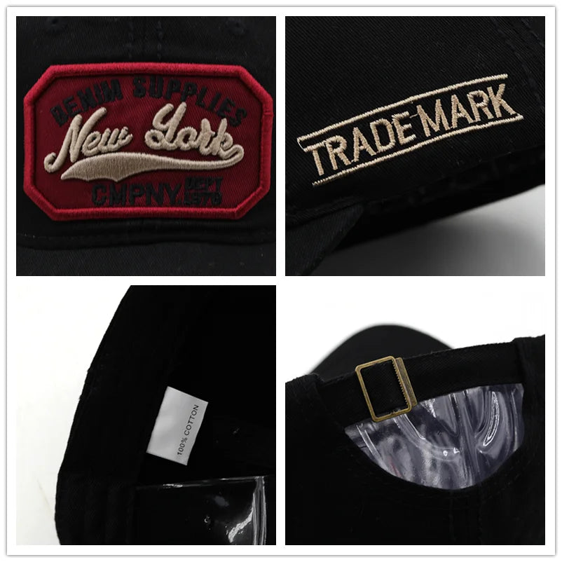 Men's Adjustable Cotton Embroidered Baseball Cap