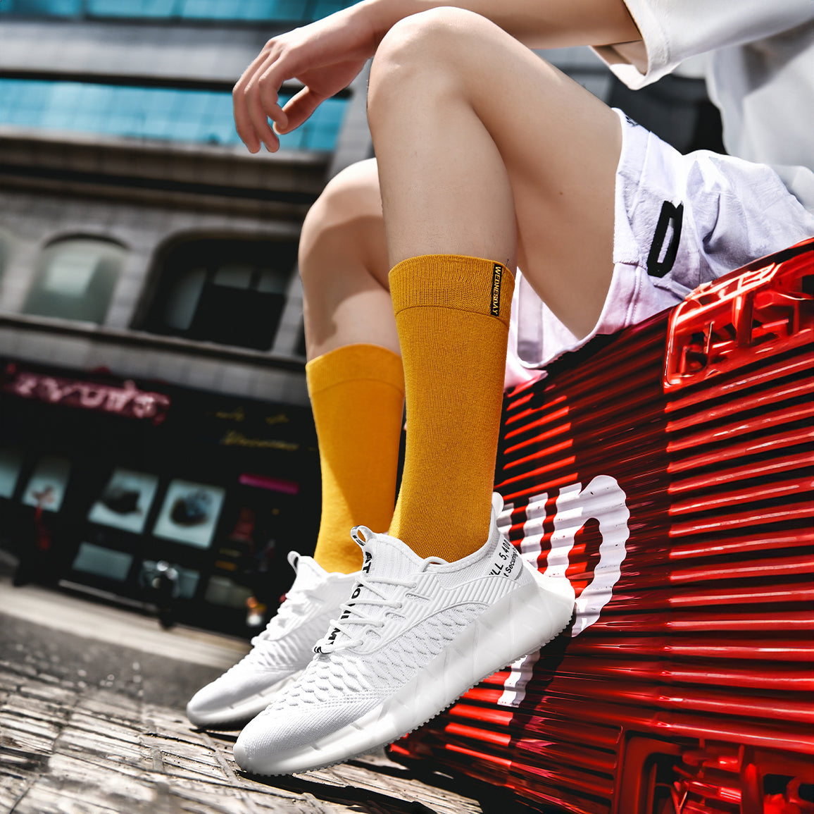 Lightweight breathable woven fitness running soft sole mens sports shoes