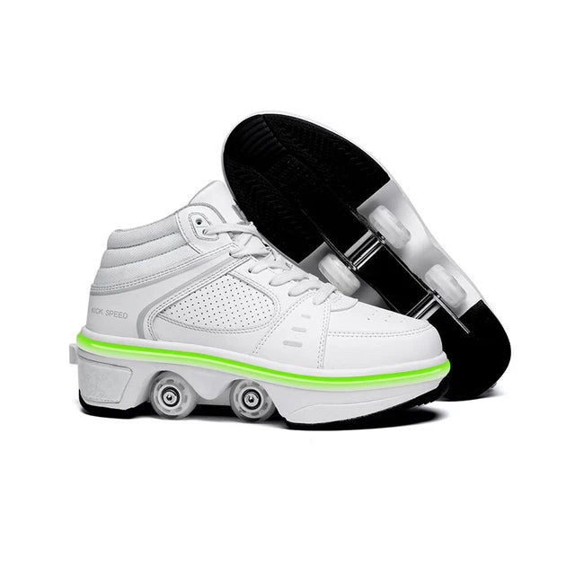 Roller Skate Shoes With Glow iIn Dark LED