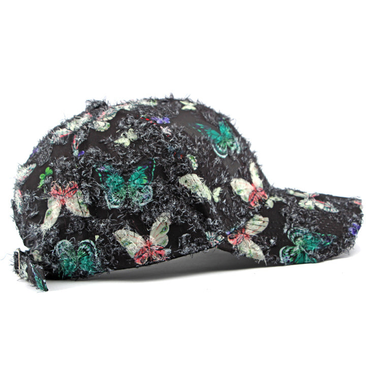 Unisex Embroidered Butterfly Baseball Cap – Adjustable Cotton Summer Hat for Women, Men & Kids