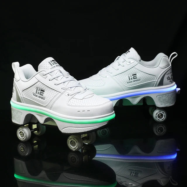 Roller Skate Shoes With Glow iIn Dark LED