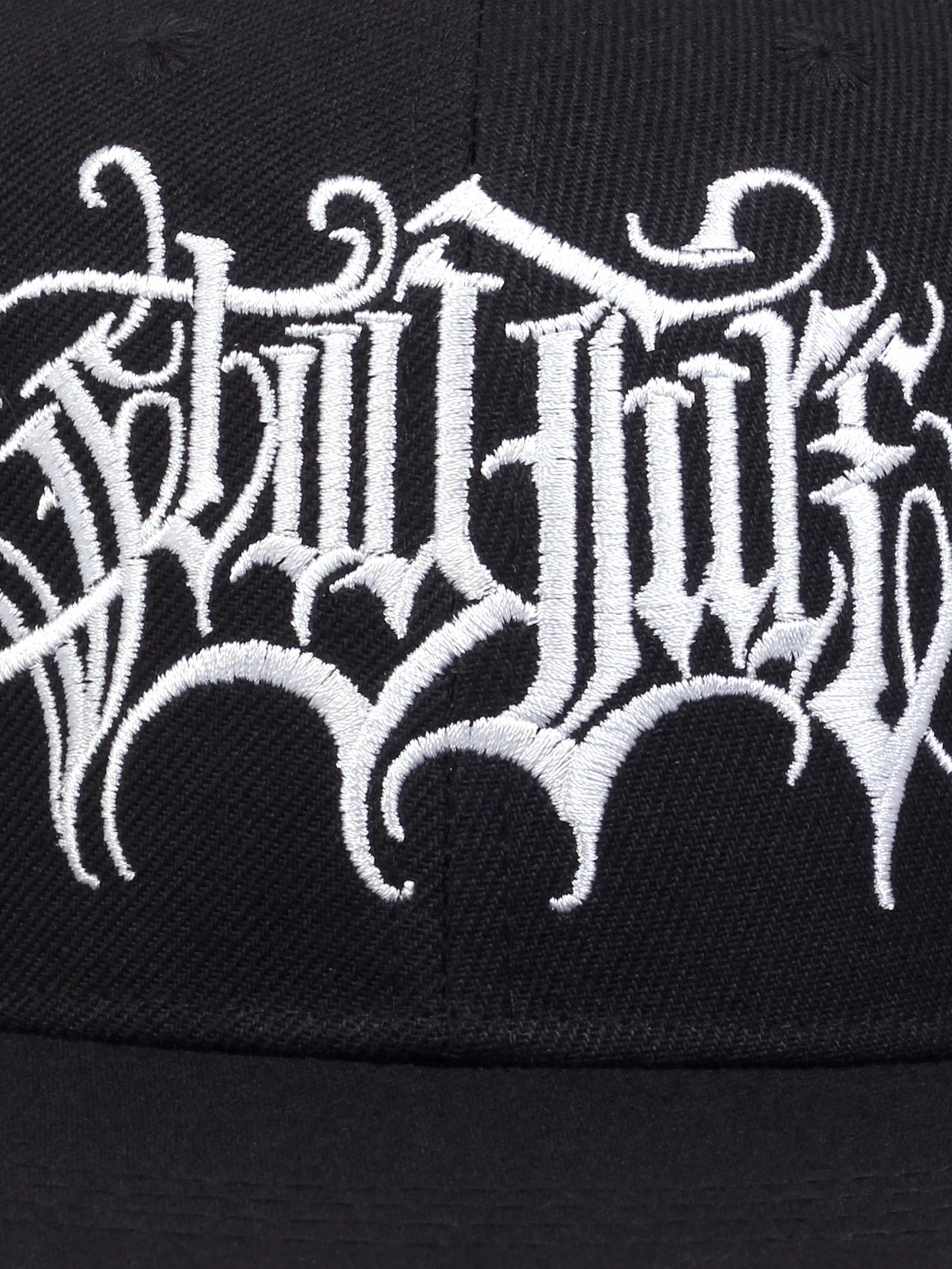 Double Flying Swallow Embroidered Gothic Flat Edge Snapback Cap