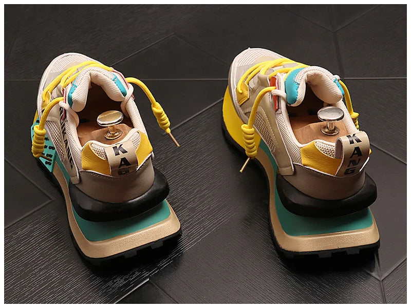 Breathable Mesh Casual Sneakers Non-slip Thick Bottom Leisure Walking Shoes