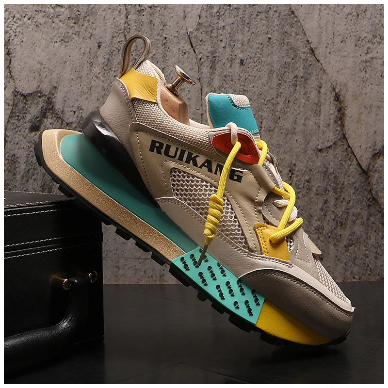 Breathable Mesh Casual Sneakers Non-slip Thick Bottom Leisure Walking Shoes