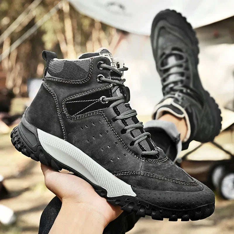 Genuine Leather High Tops Anti-slip Casual Boots