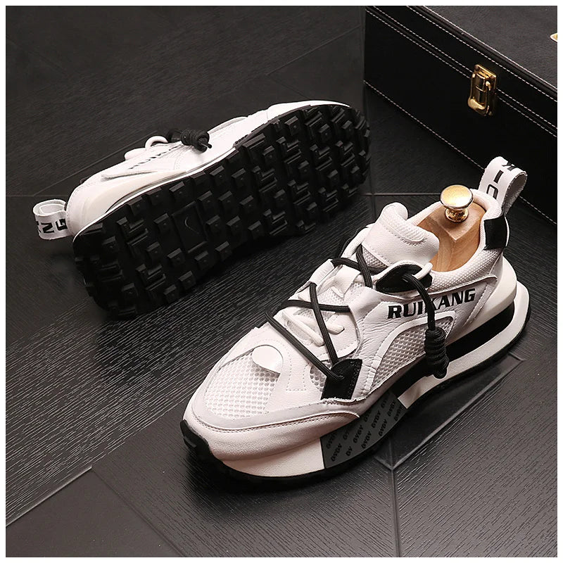 Breathable Mesh Casual Sneakers Non-slip Thick Bottom Leisure Walking Shoes