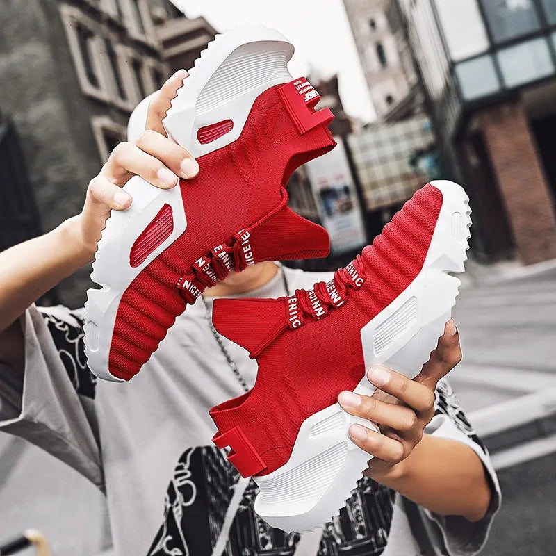 Casual Breathable Lace Up Air mesh Sneakers for Men
