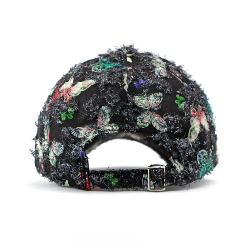 Unisex Embroidered Butterfly Baseball Cap – Adjustable Cotton Summer Hat for Women, Men & Kids