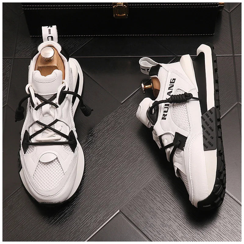 Breathable Mesh Casual Sneakers Non-slip Thick Bottom Leisure Walking Shoes