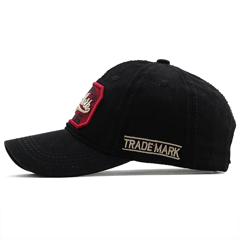 Men's Adjustable Cotton Embroidered Baseball Cap
