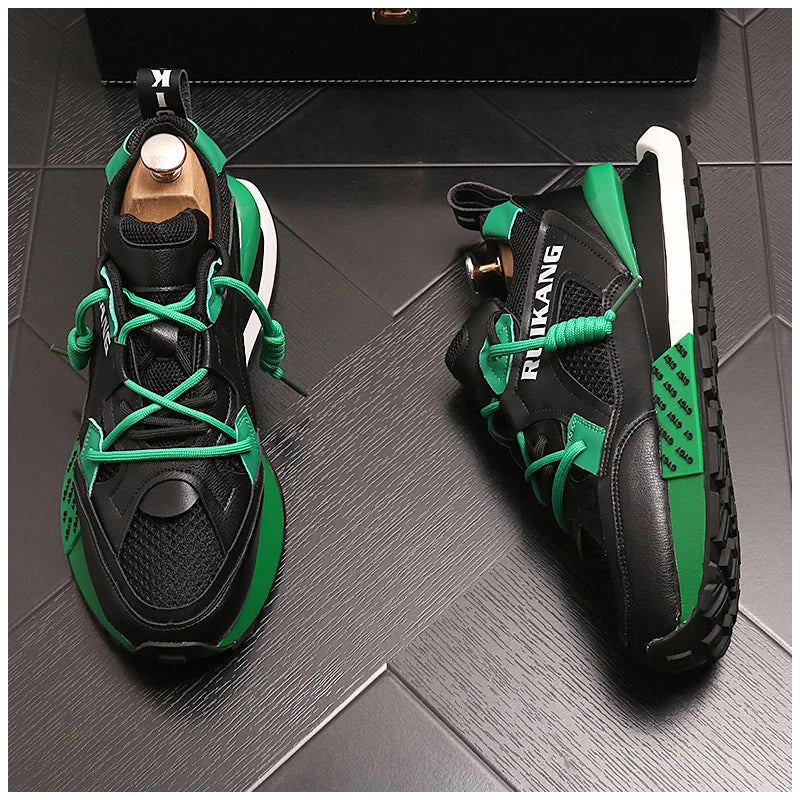 Breathable Mesh Casual Sneakers Non-slip Thick Bottom Leisure Walking Shoes