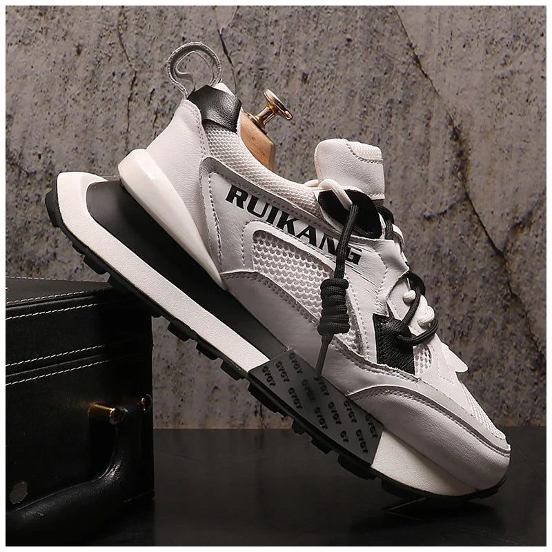 Breathable Mesh Casual Sneakers Non-slip Thick Bottom Leisure Walking Shoes