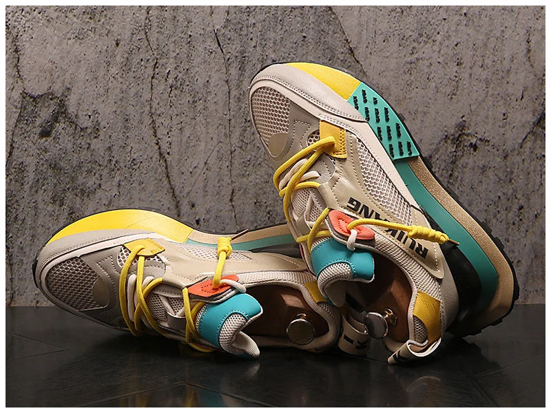 Breathable Mesh Casual Sneakers Non-slip Thick Bottom Leisure Walking Shoes