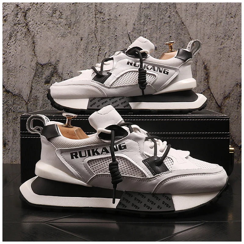 Breathable Mesh Casual Sneakers Non-slip Thick Bottom Leisure Walking Shoes