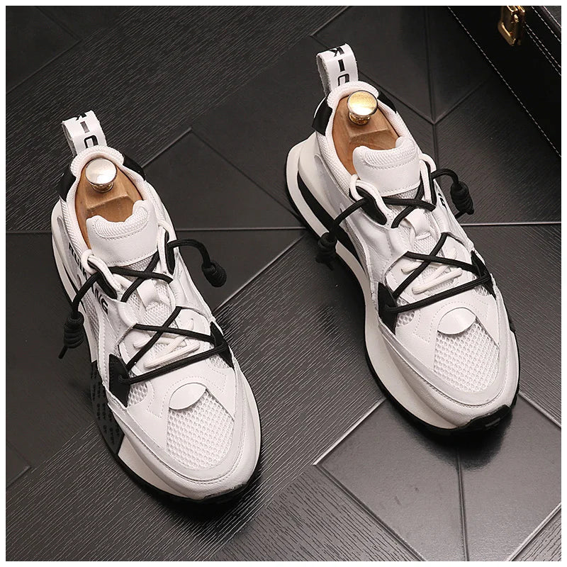 Breathable Mesh Casual Sneakers Non-slip Thick Bottom Leisure Walking Shoes
