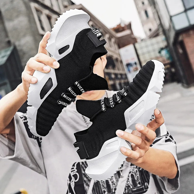 Casual Breathable Lace Up Air mesh Sneakers for Men