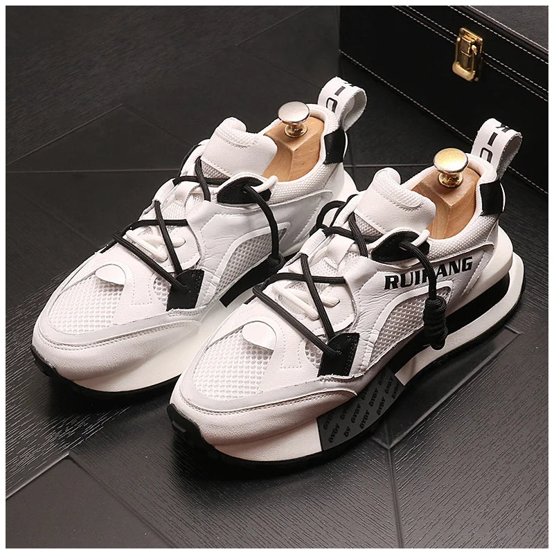 Breathable Mesh Casual Sneakers Non-slip Thick Bottom Leisure Walking Shoes
