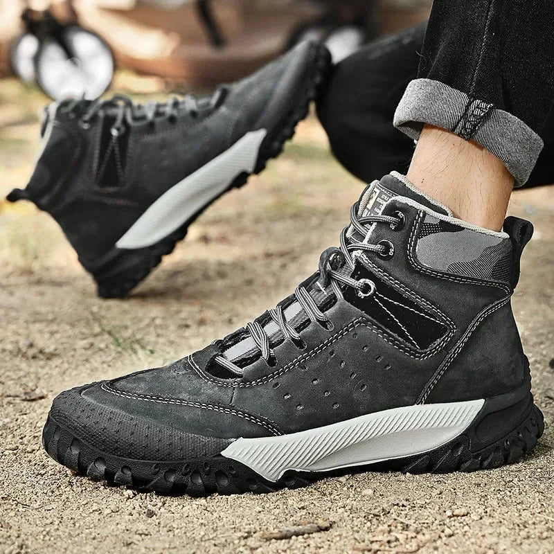 Genuine Leather High Tops Anti-slip Casual Boots
