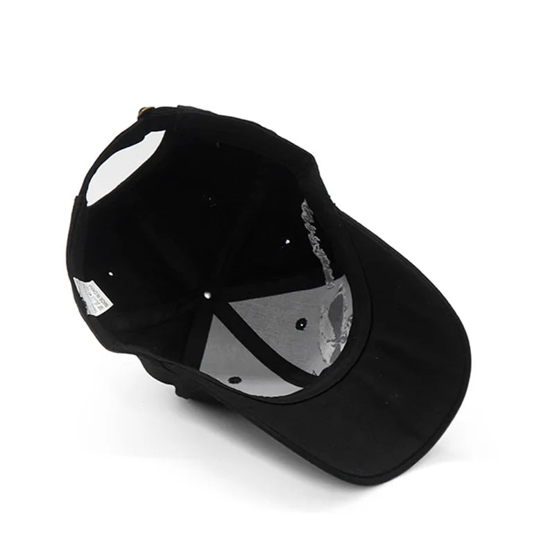 Embroidered Skull Baseball Cap – Adjustable Cotton Sports Hat for Women