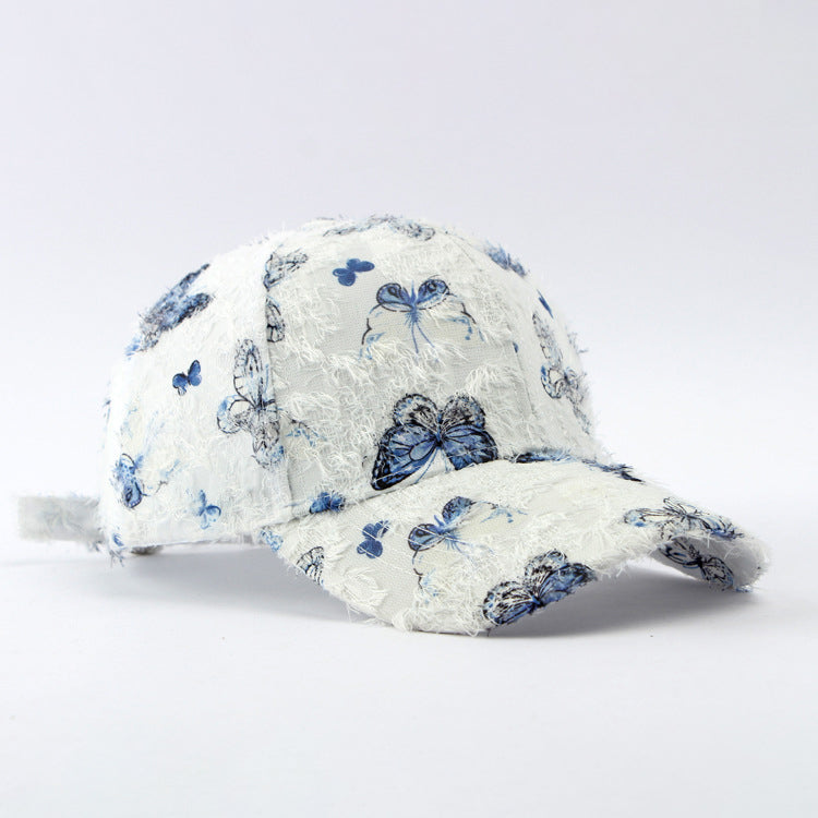 Unisex Embroidered Butterfly Baseball Cap – Adjustable Cotton Summer Hat for Women, Men & Kids