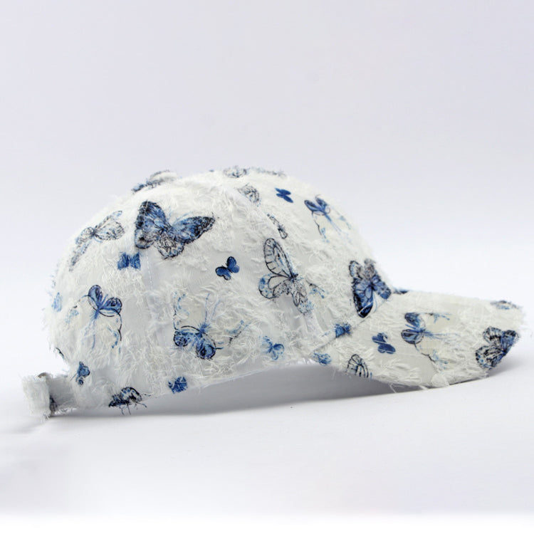 Unisex Embroidered Butterfly Baseball Cap – Adjustable Cotton Summer Hat for Women, Men & Kids