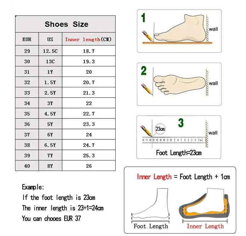 Kids 4-Wheel Roller Skating Shoes with Anti-Slip Rubber Sole
