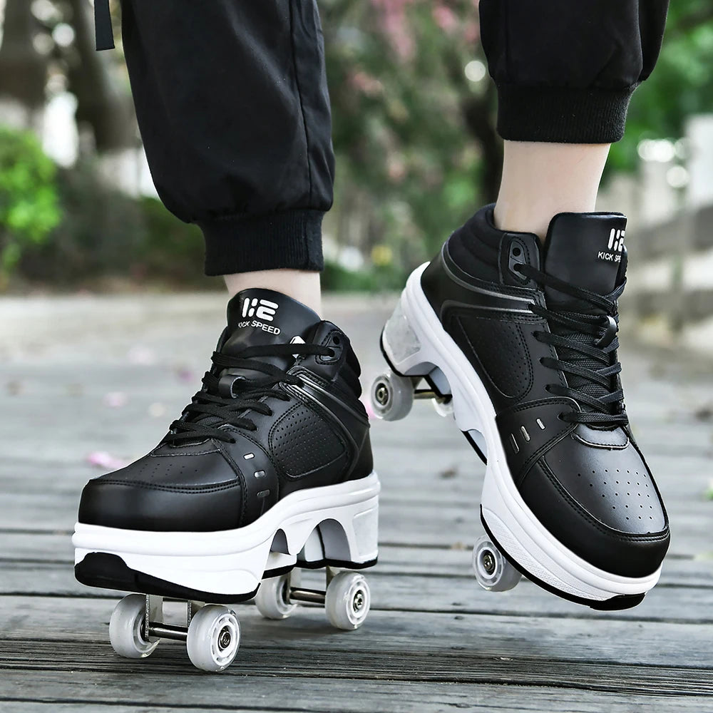 Roller Skate Shoes With Glow iIn Dark LED