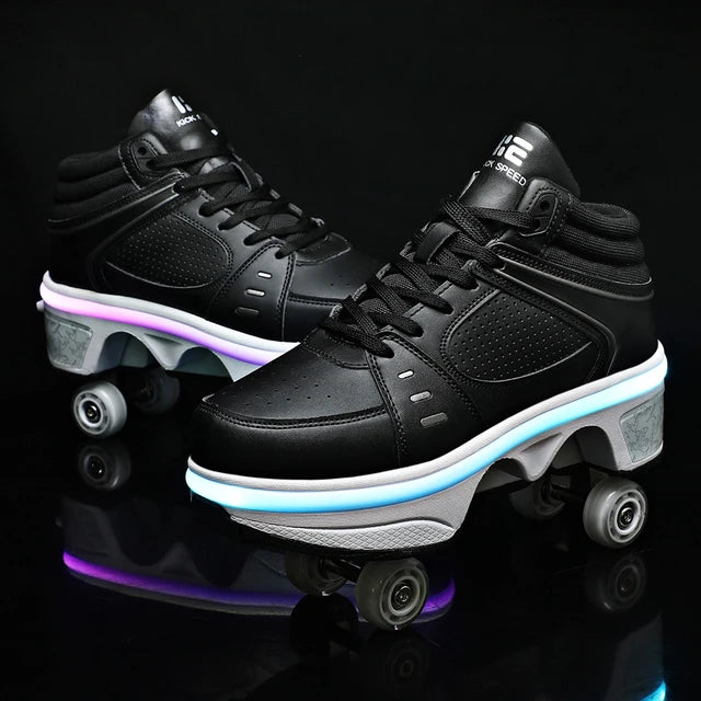 Roller Skate Shoes With Glow iIn Dark LED