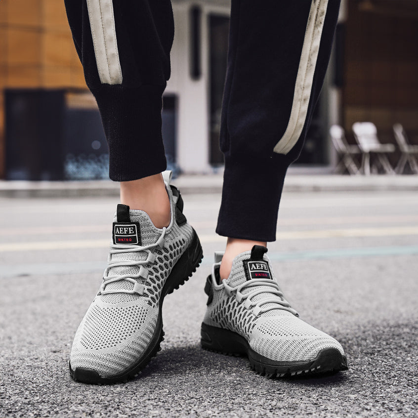 Lightweight Breathable Non-Slip Casual Lace up Walking Shoes  for Men
