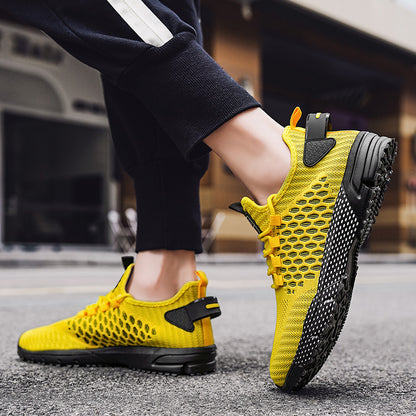 Lightweight Breathable Non-Slip Casual Lace up Walking Shoes  for Men