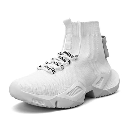 Casual Comfortable Lace-Up Lightweight High Top Mesh Man's Sneakers