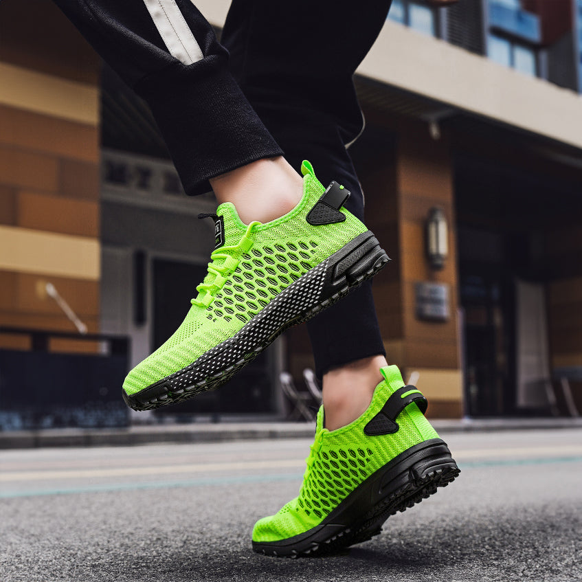 Lightweight Breathable Non-Slip Casual Lace up Walking Shoes  for Men