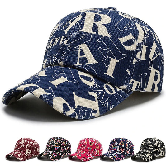 Unisex Adjustable Alphabet Cotton Baseball Cap