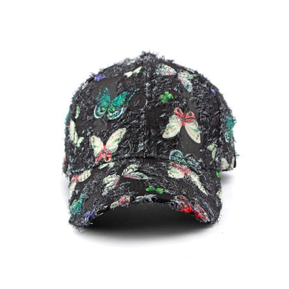 Unisex Embroidered Butterfly Baseball Cap – Adjustable Cotton Summer Hat for Women, Men & Kids
