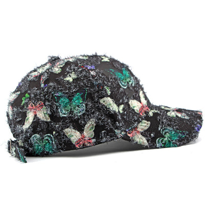 Unisex Embroidered Butterfly Baseball Cap – Adjustable Cotton Summer Hat for Women, Men & Kids