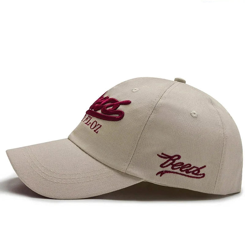Unisex 3D Embroidered Cotton Baseball Cap – Adjustable Cap for Outdoor Activities
