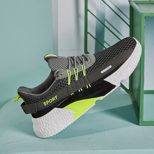 Four Seasons Men’s Lightweight Breathable Running & Training Shoes – Soft Bottom, Oversized Fit, Casual Sports Sneakers