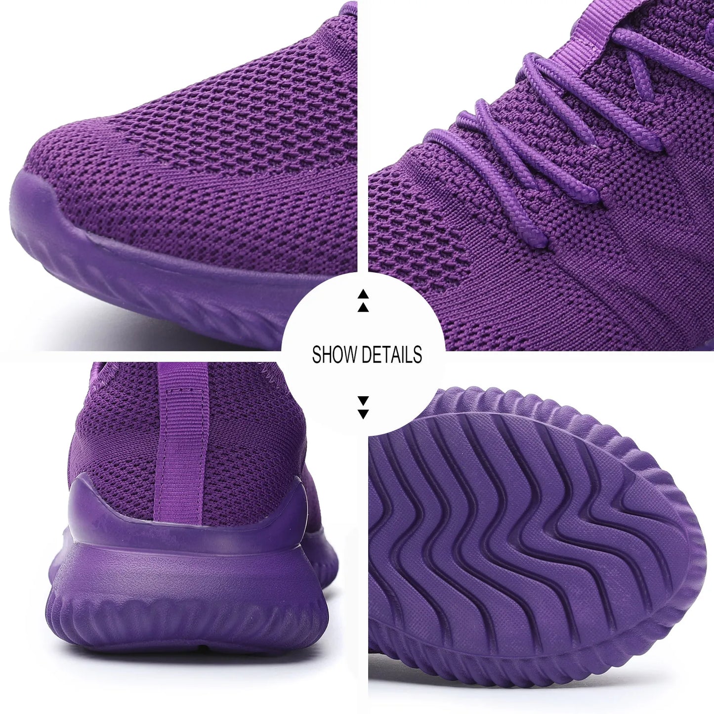 Women's Running Shoes Ladies Slip on Tennis Walking Sneakers Lightweight Breathable Comfortable Work Gym Trainers Stylish Shoes