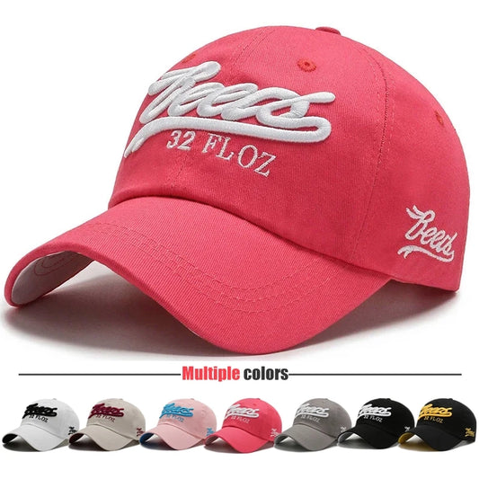 Unisex 3D Embroidered Cotton Baseball Cap – Adjustable Cap for Outdoor Activities