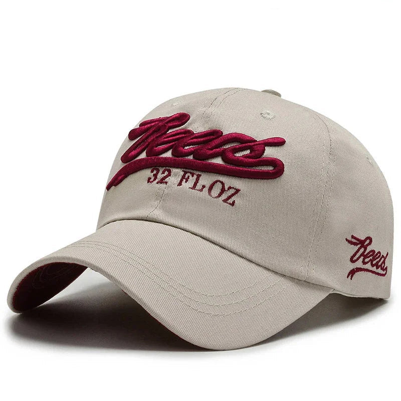 Unisex 3D Embroidered Cotton Baseball Cap – Adjustable Cap for Outdoor Activities