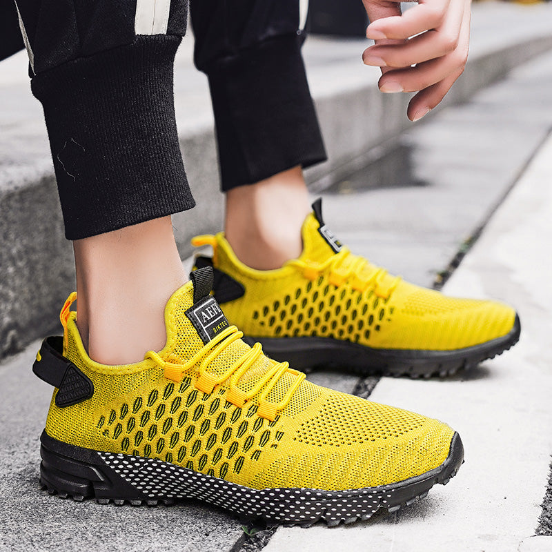 Lightweight Breathable Non-Slip Casual Lace up Walking Shoes  for Men