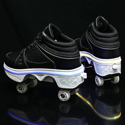 Roller Skate Shoes With Glow iIn Dark LED