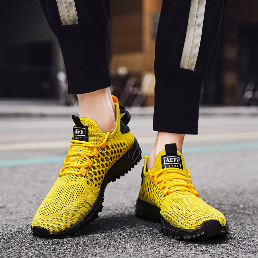 Lightweight Breathable Non-Slip Casual Lace up Walking Shoes  for Men