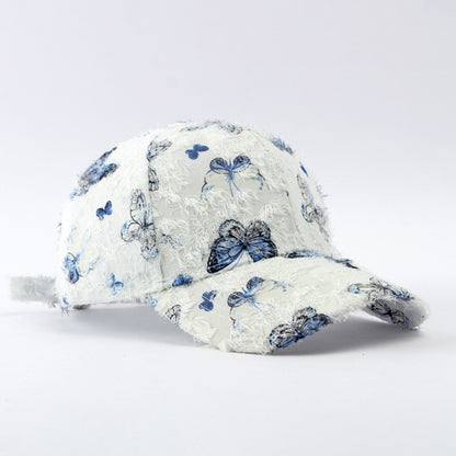 Unisex Embroidered Butterfly Baseball Cap – Adjustable Cotton Summer Hat for Women, Men & Kids