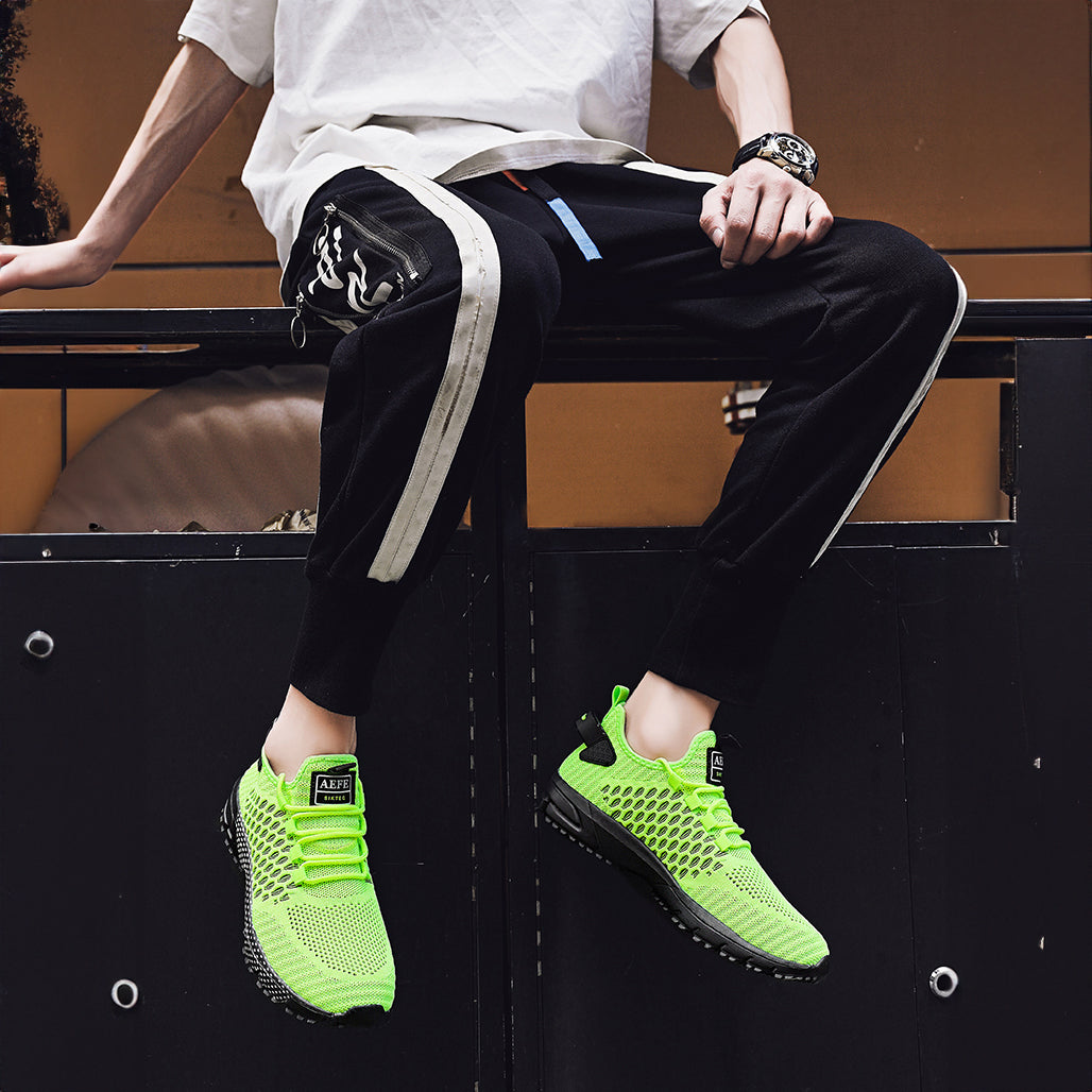 Lightweight Breathable Non-Slip Casual Lace up Walking Shoes  for Men
