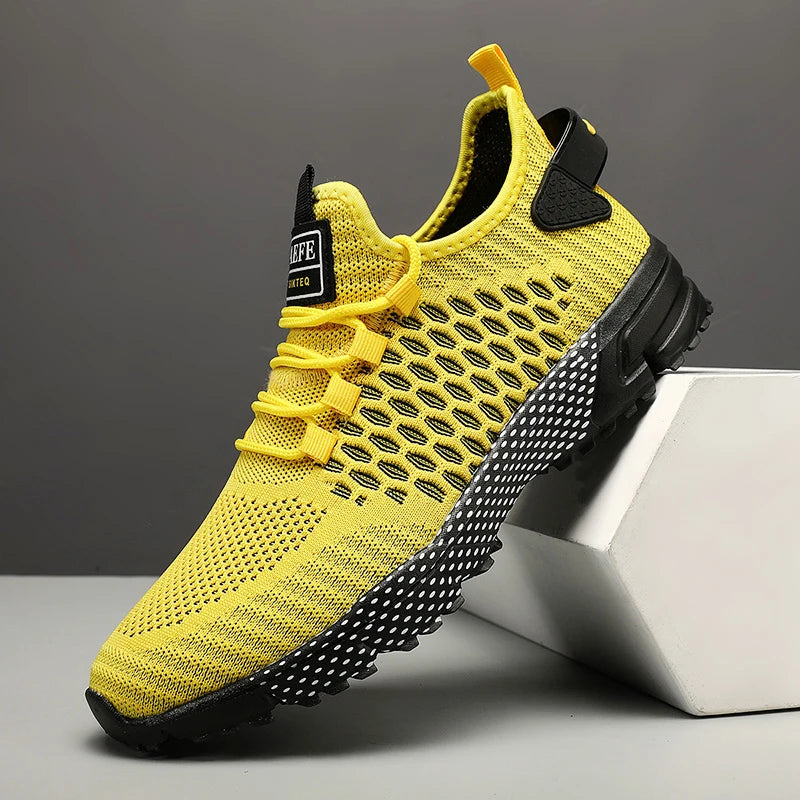 2023 Men Running Shoes Lightweight Male Walking Shoes Breathable Lace up Men Sneakers Outdoor Sports Tennis Non-Slip Casual Shoe